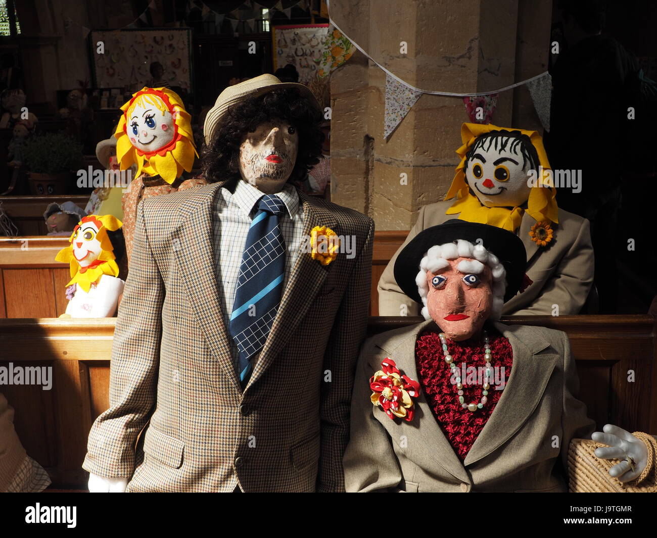 Wedding guests congregation and wedding party at Scarecrow Wedding part