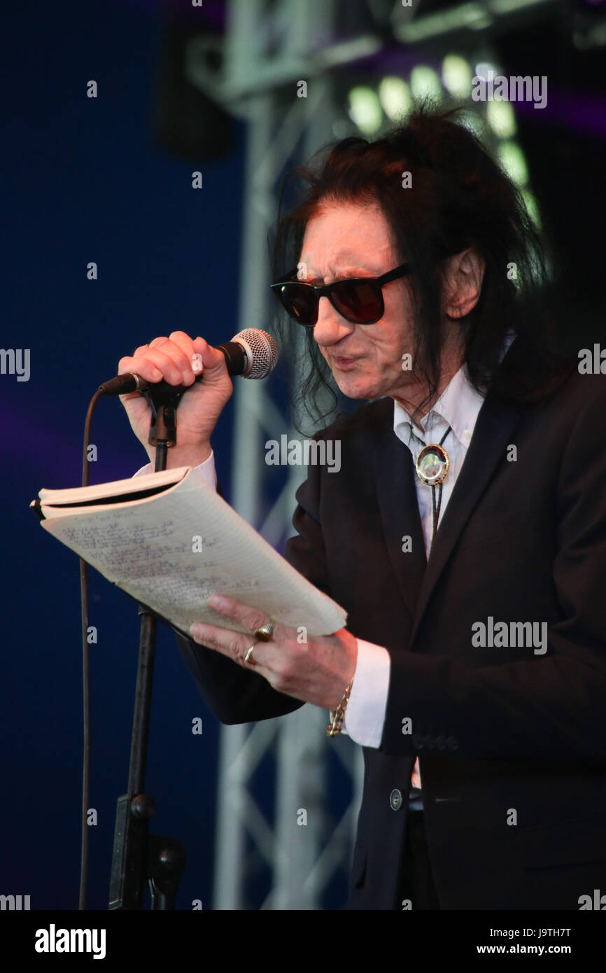 London, UK. 3rd June, 2017. John Cooper Clarke performing the 2017 ...