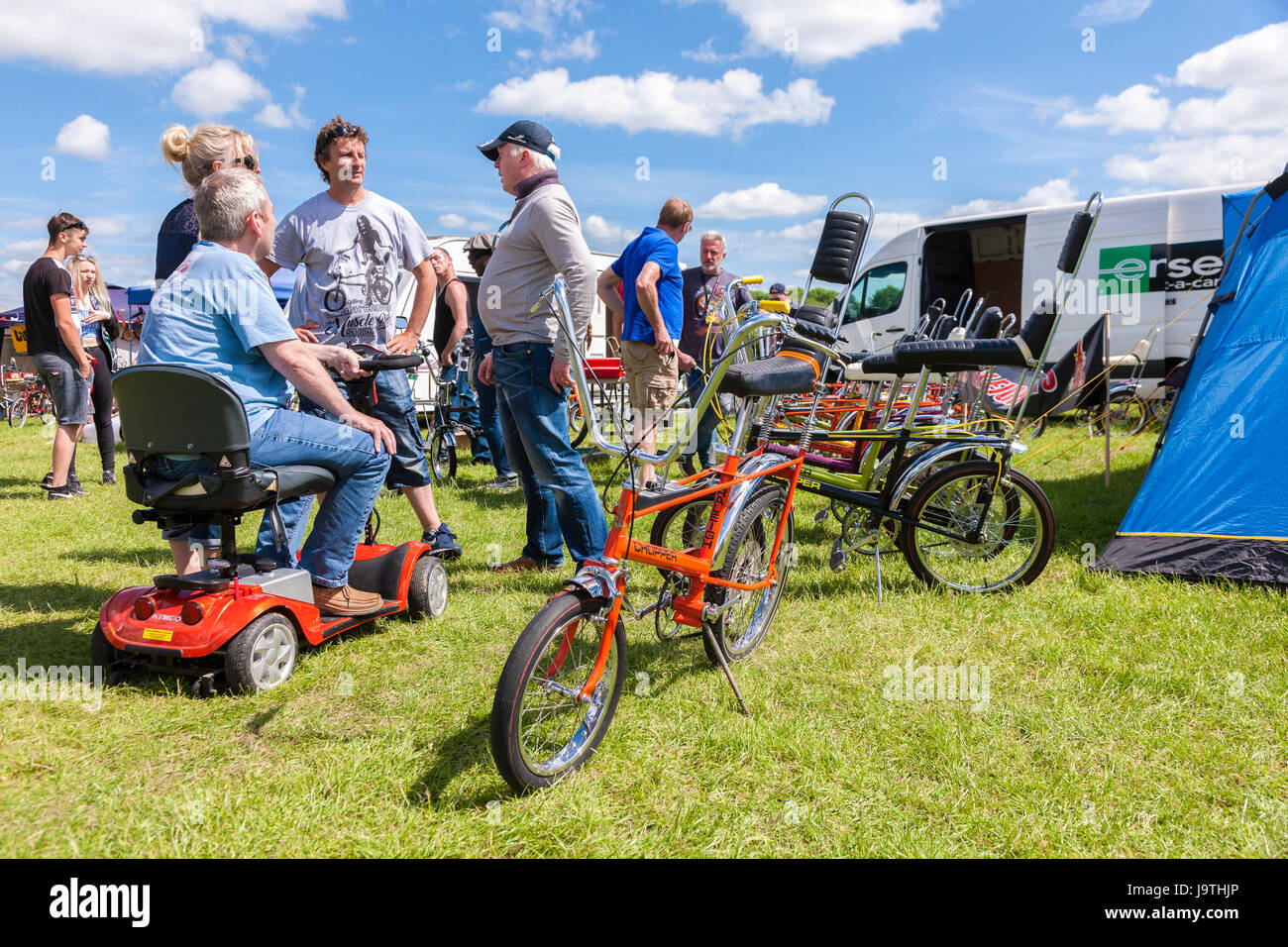 Billing Aquadrome, Northampton, U.K. 3rd June 2017. Raleigh chopper and Muscle Bike Show is a gathering of this Iconic bicycle make and other modified, classic pushbikes. Credit: Keith J Smith./Alamy Live News. Stock Photo