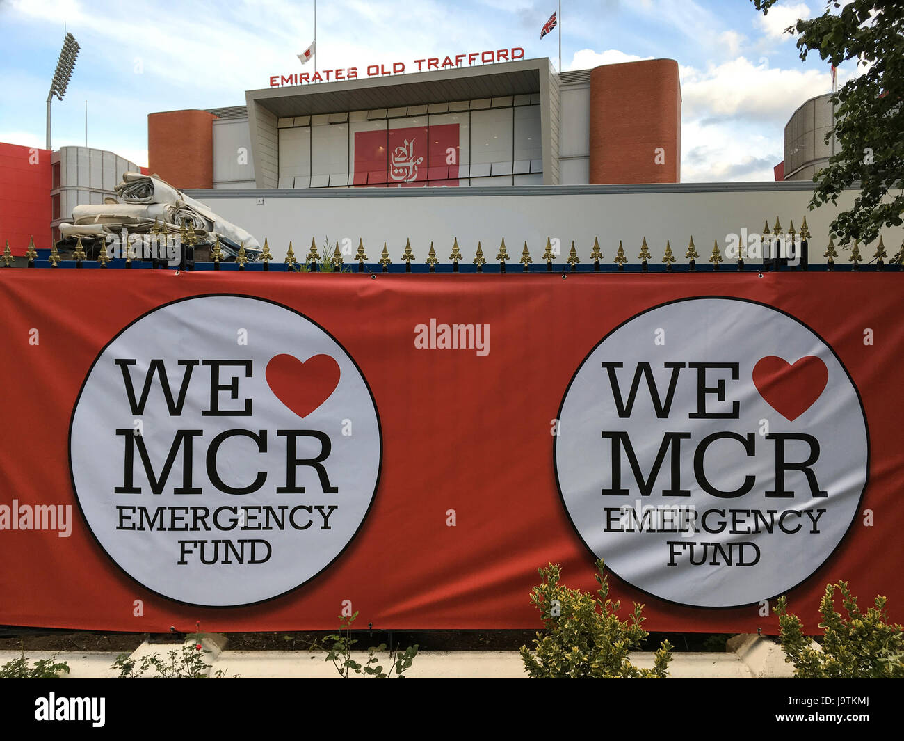 Manchester, UK. 3rd June, 2017. signs for tomorrows One love concert at the Emirates Old Trafford stadium. Credit: GARY ROBERTS/Alamy Live News Stock Photo