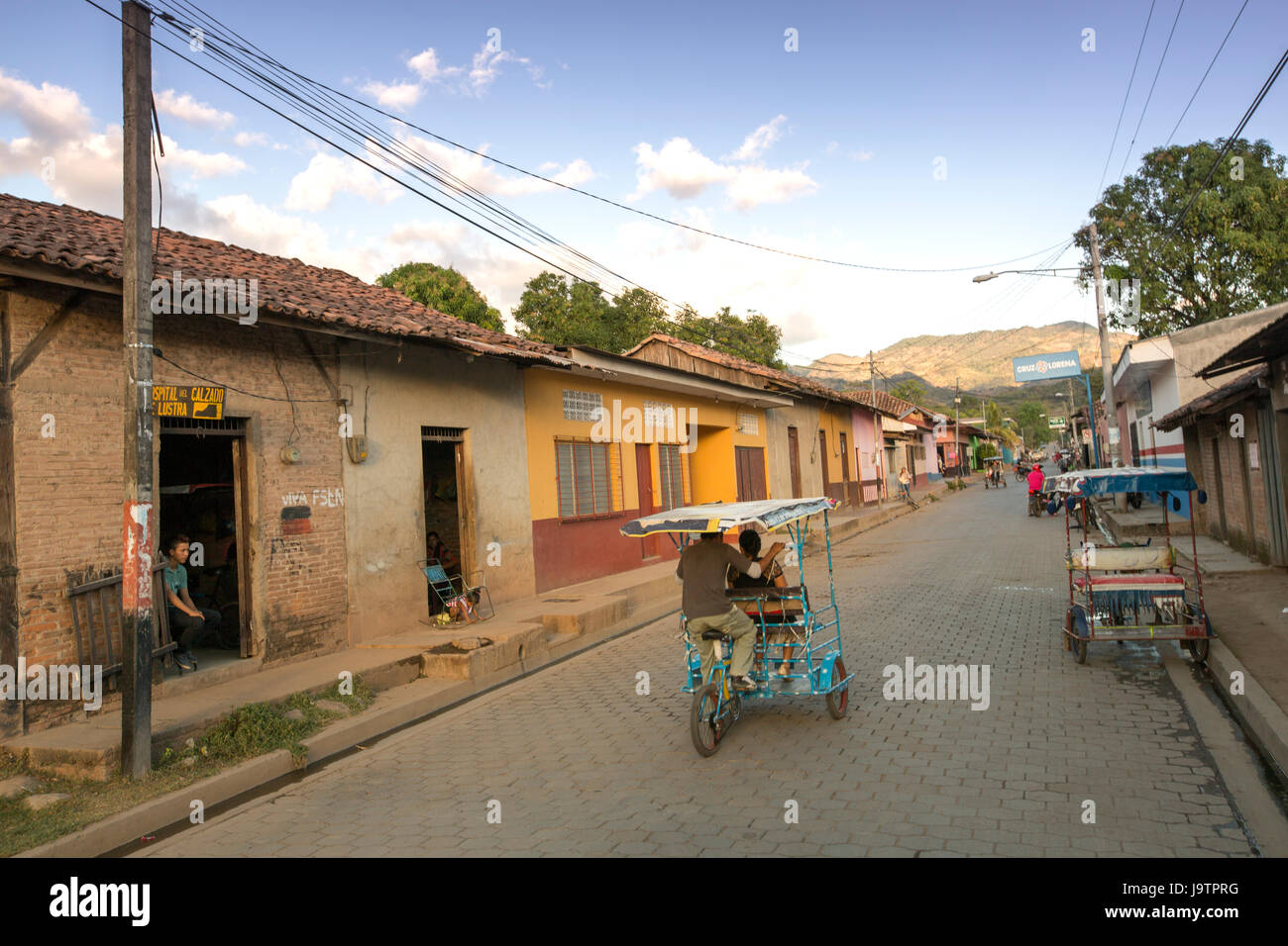 Streets of the town of El Sauce, Nicaragua. Stock Photo