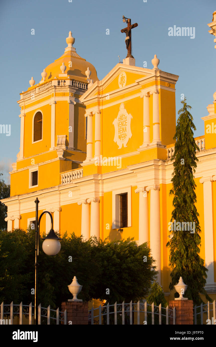 The Iglesia Esquipulas is located in the town of El Sauce, Nicaragua. Stock Photo