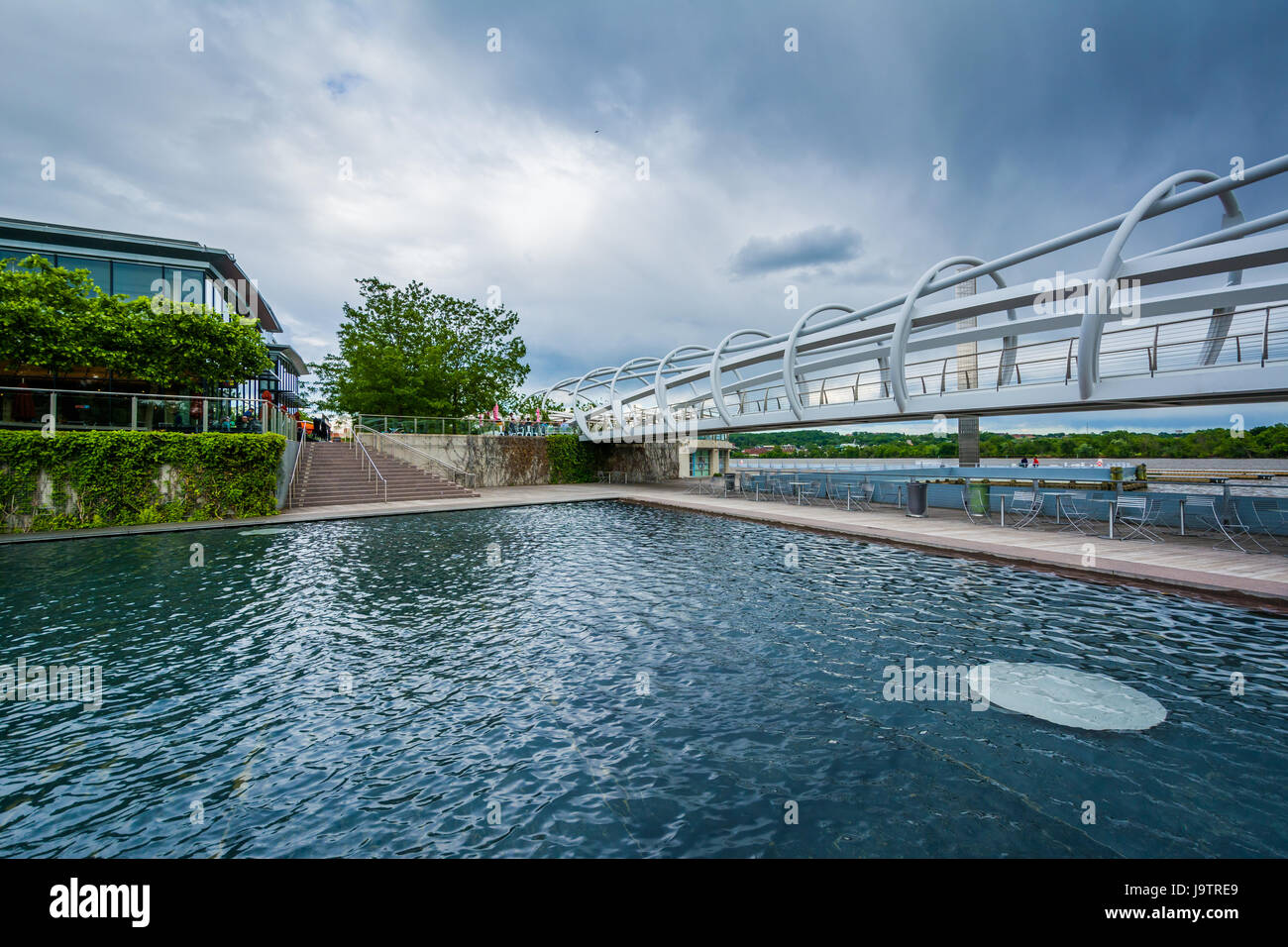 Bridge at The Yards Park in the Navy Yard neighborhood of Washington, DC. Stock Photo