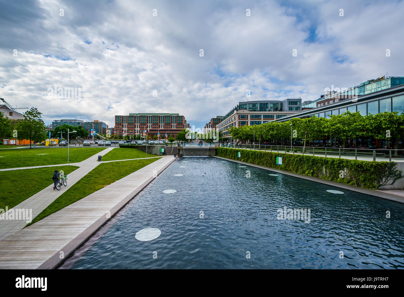 Canal at The Yards Park in Washington, DC. Stock Photo