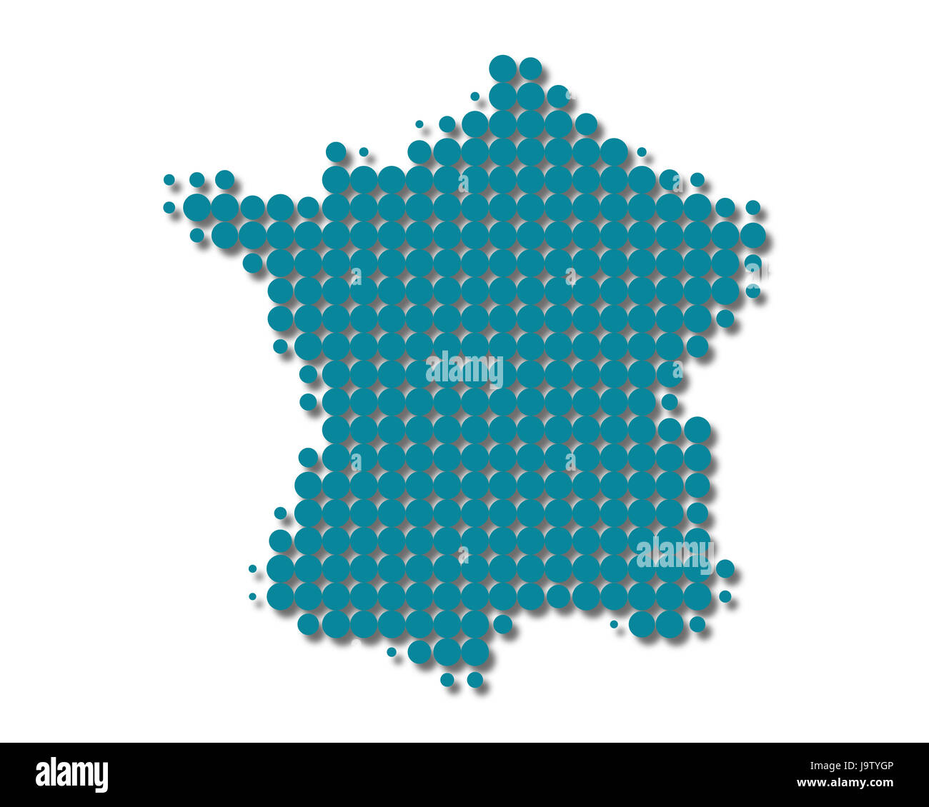 Map of france with shadows hi-res stock photography and images - Alamy