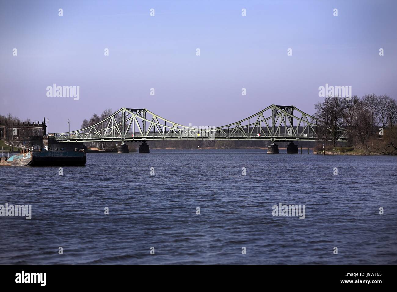 waters, bridge, potsdam, berlin, long-term admission, water, blue, interchange, Stock Photo
