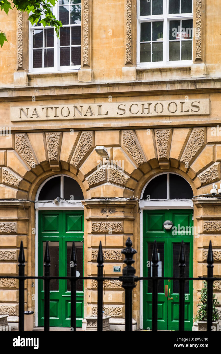 National Schools building off Marylebone High Street, City of Westminster, London, England, U.K. Stock Photo