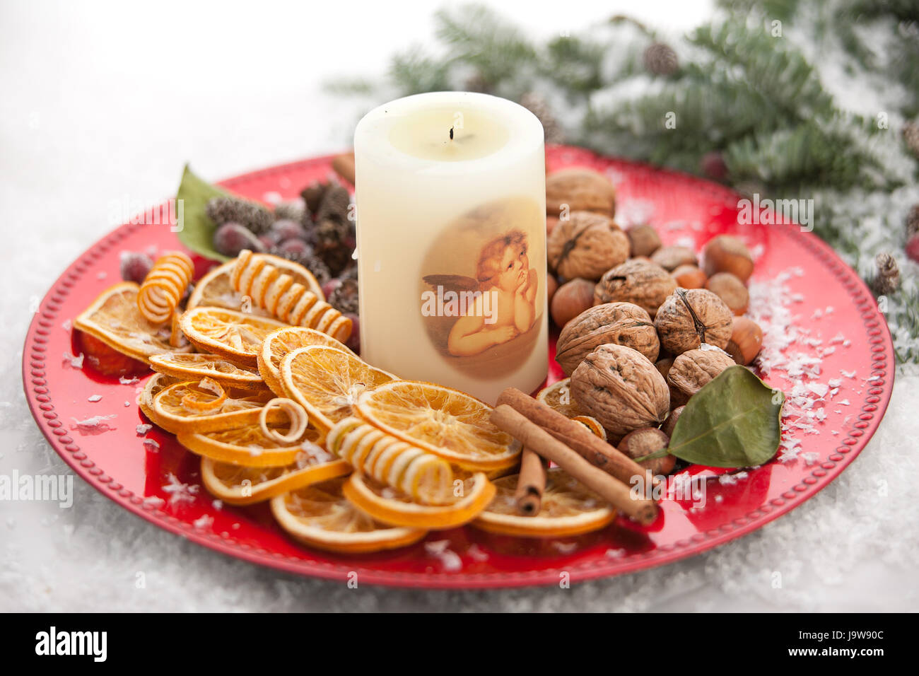 nuts, festive, biscuit, snow, christmas, xmas, x-mas, gingerbread, shine, Stock Photo