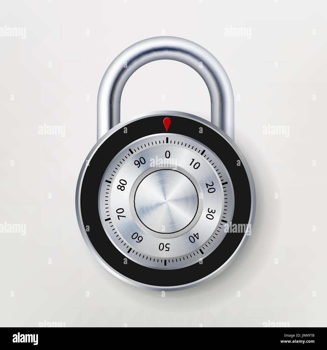 Combination Lock, Realistic Metal Vector Illustration. Safe Stock ...