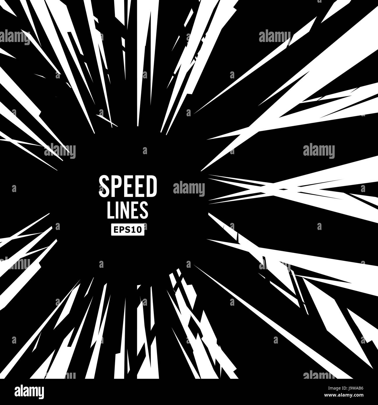 Set Comic Radial Speed Lines Graphic Explosion Book Design Element