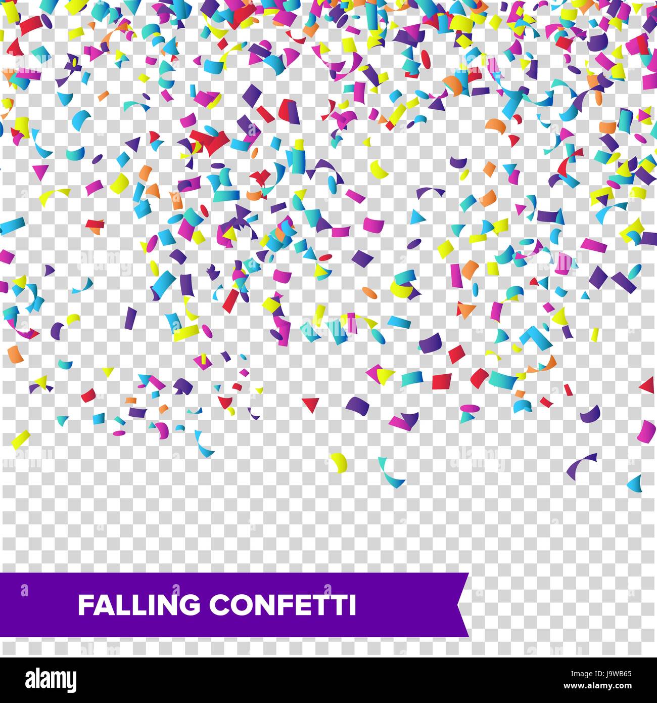 Confetti Falling Vector. Bright Explosion Isolated On White. Background ...