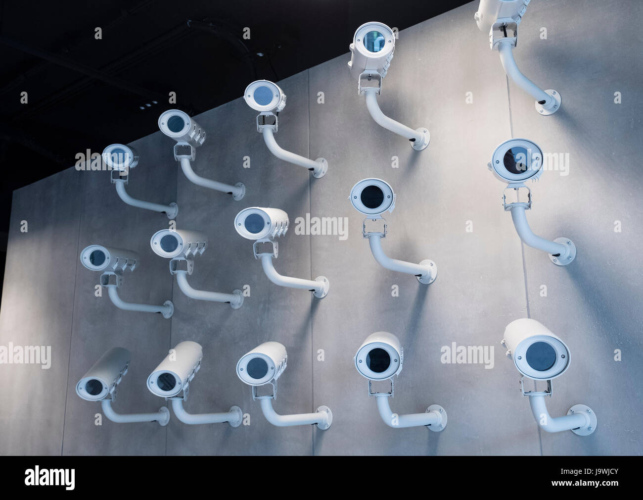 Display of CCTV cameras at German Spy Museum in Berlin Germany Stock
