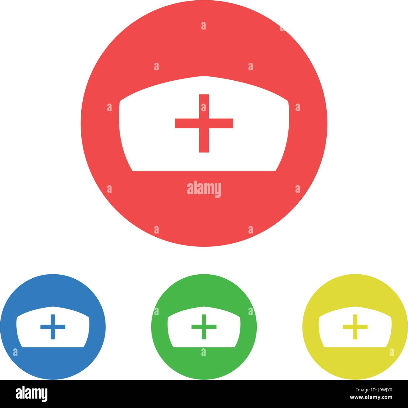 Vector nurse icon set in vector on white background Stock Vector Image ...