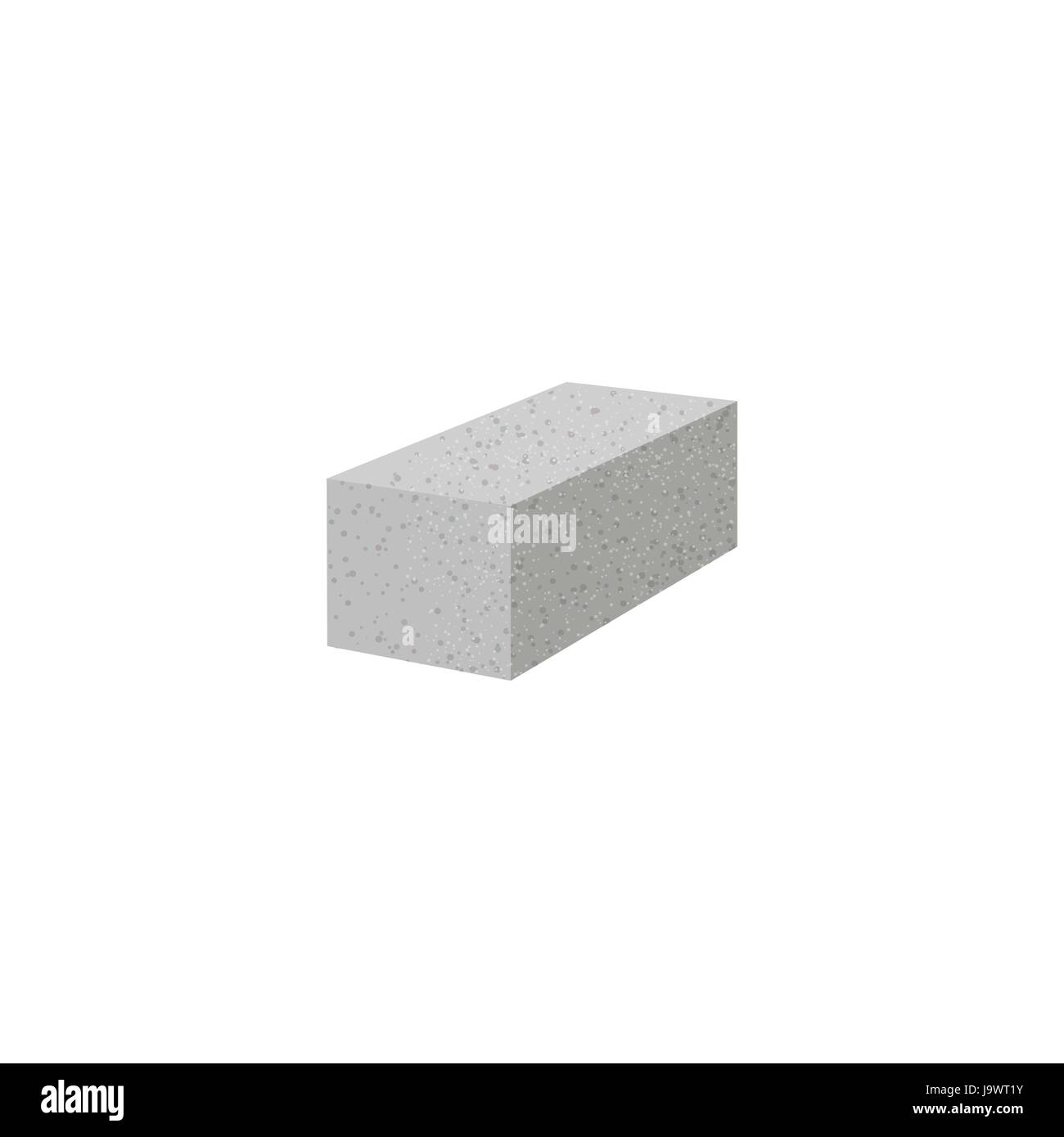 Aerated autoclaved concrete block. Isolated Foam concrete on pallets. vector illustration Stock Vector