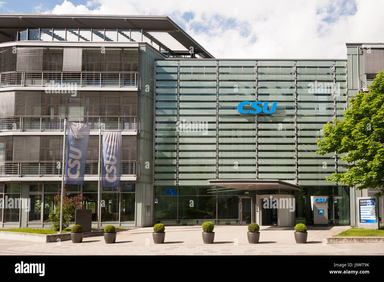 CSU Landesleitung and new headquarters in 2017, Parkstadt Schwabing, Munich, Bavaria, Germany Stock Photo
