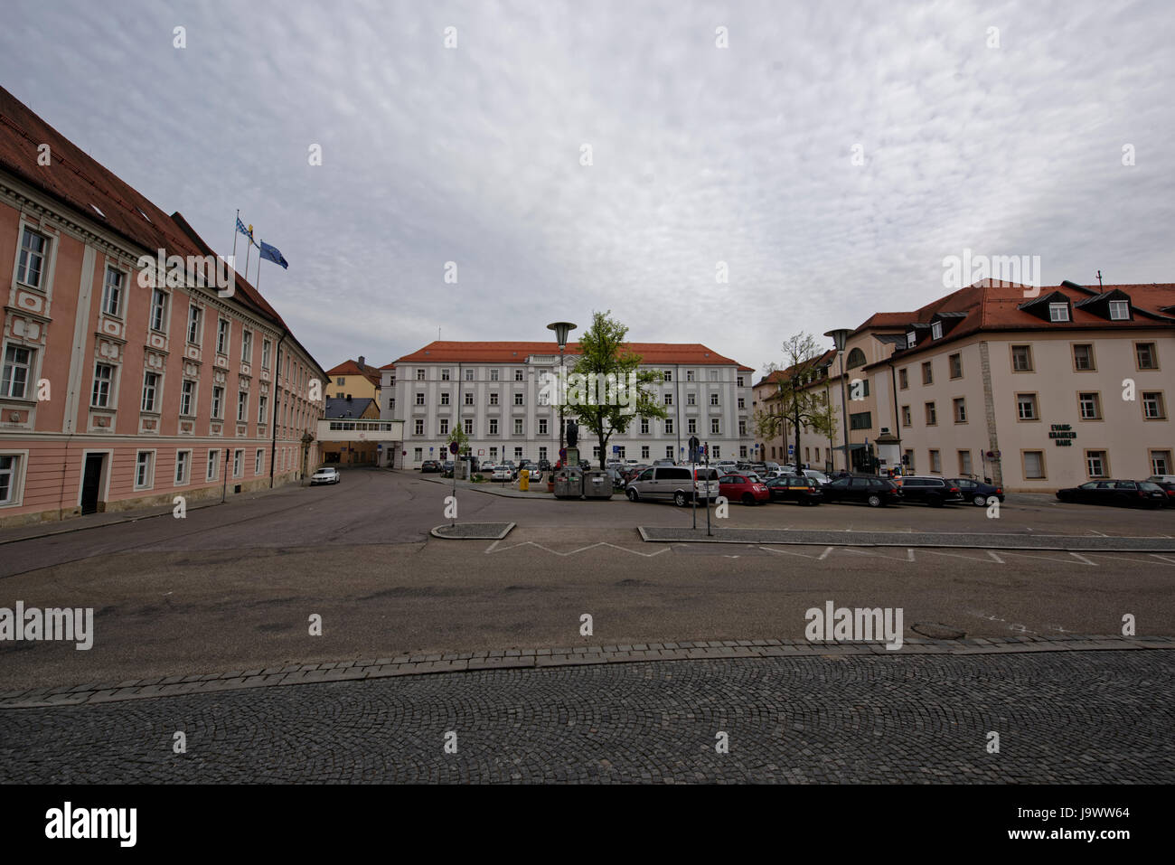 Benediktinerkloster.Fürstliches Schloss Thurn und Taxis in Regensburg,kreisfreie Stadt in Ostbayern. Stock Photo