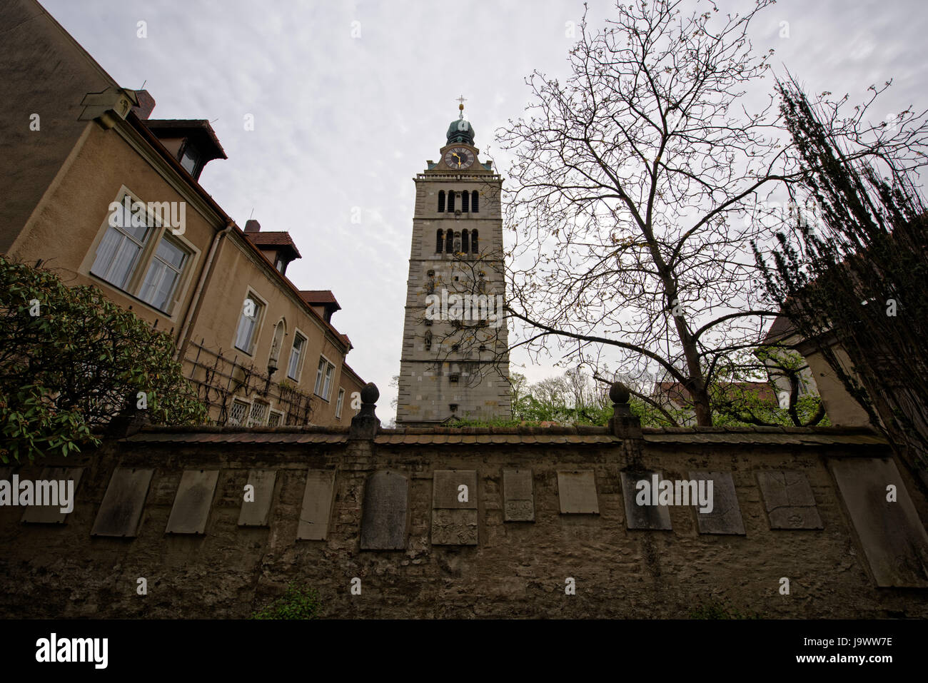 Benediktinerkloster.Fürstliches Schloss Thurn und Taxis in Regensburg,kreisfreie Stadt in Ostbayern. Stock Photo