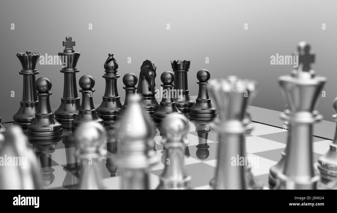 chess, chessboard, chessman, chessmen, checkmate, move, motion, postponement, Stock Photo