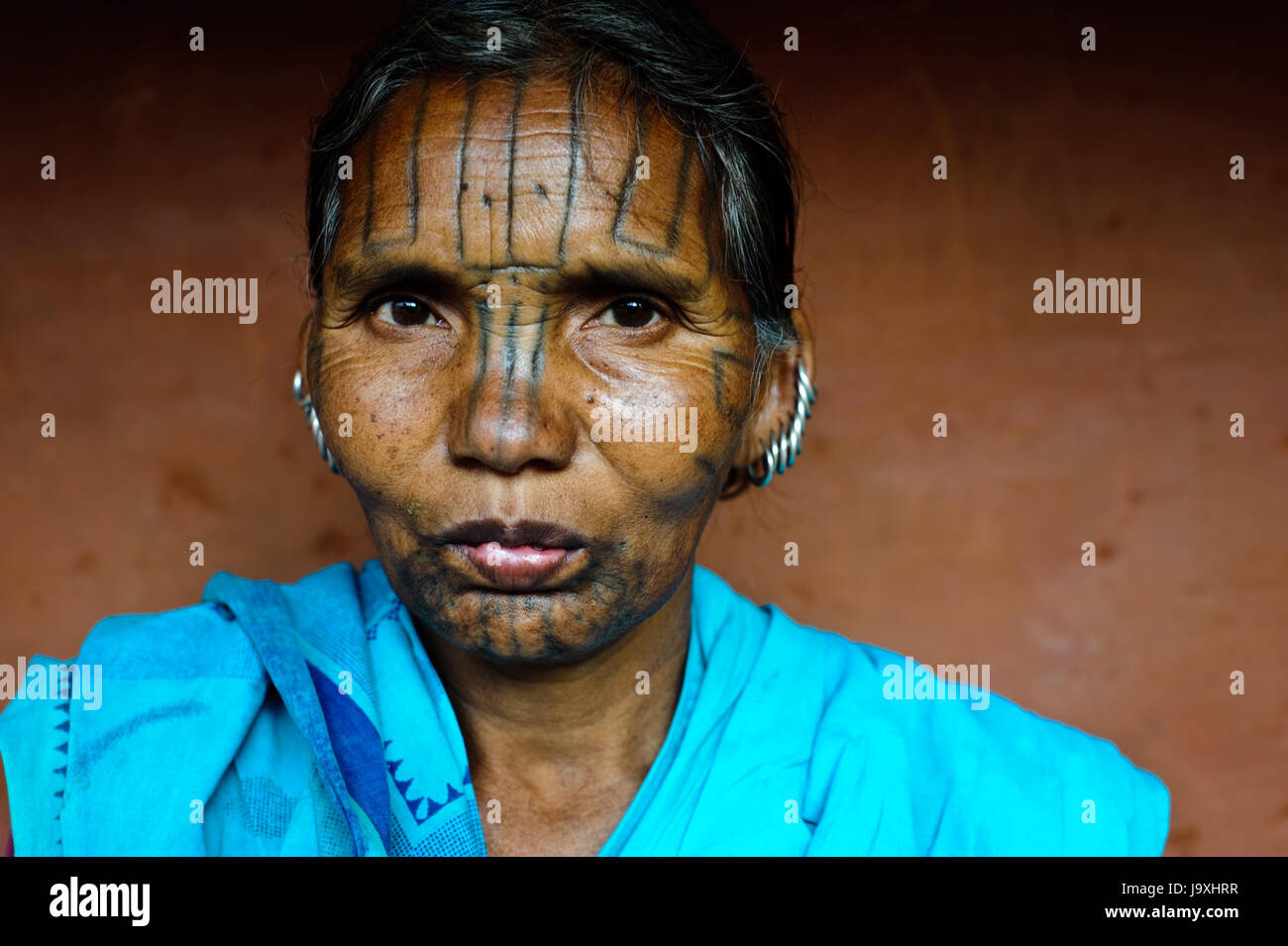 Woman from the Kutia Kondh tribe ( India) Stock Photo