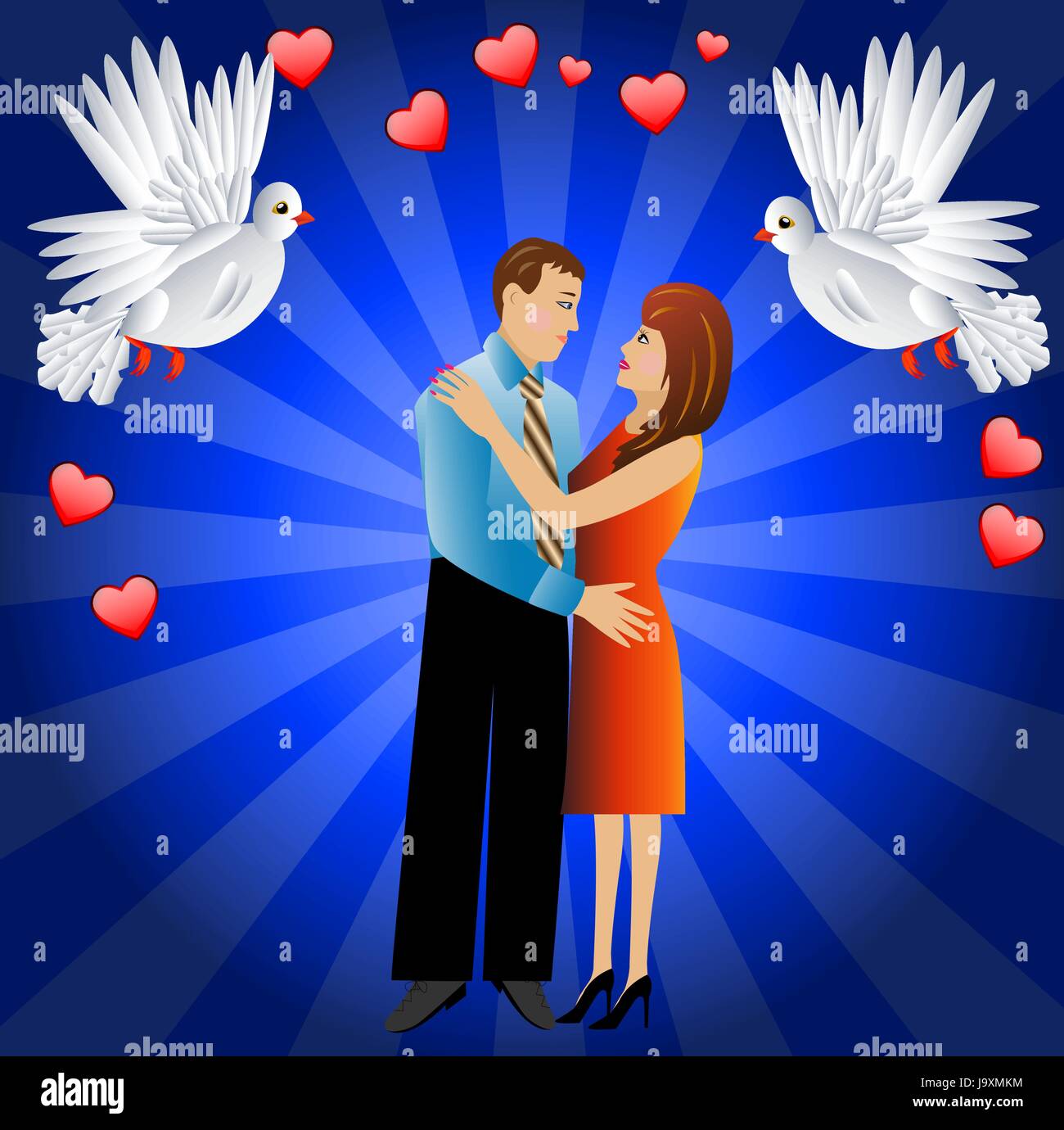 couple romantic vector Stock Vector Image & Art - Alamy