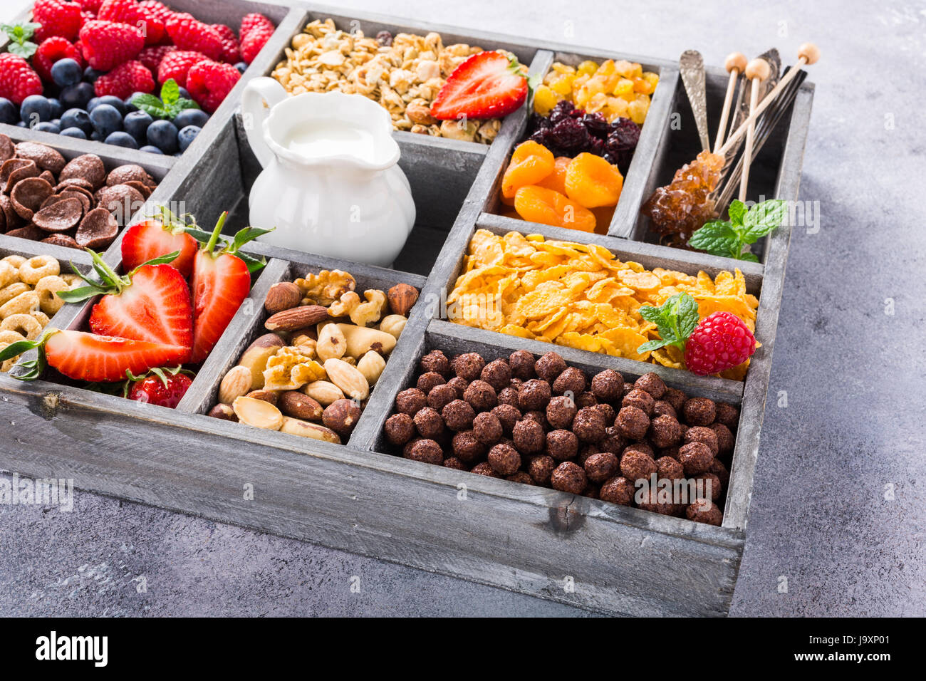 Quick breakfast cereals Stock Photo Alamy