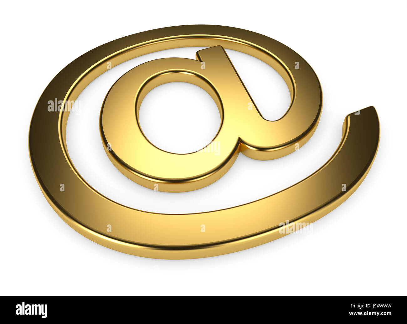 Golden Email Sign Icon Internet Www Worldwideweb Net Web Stock Photo Alamy