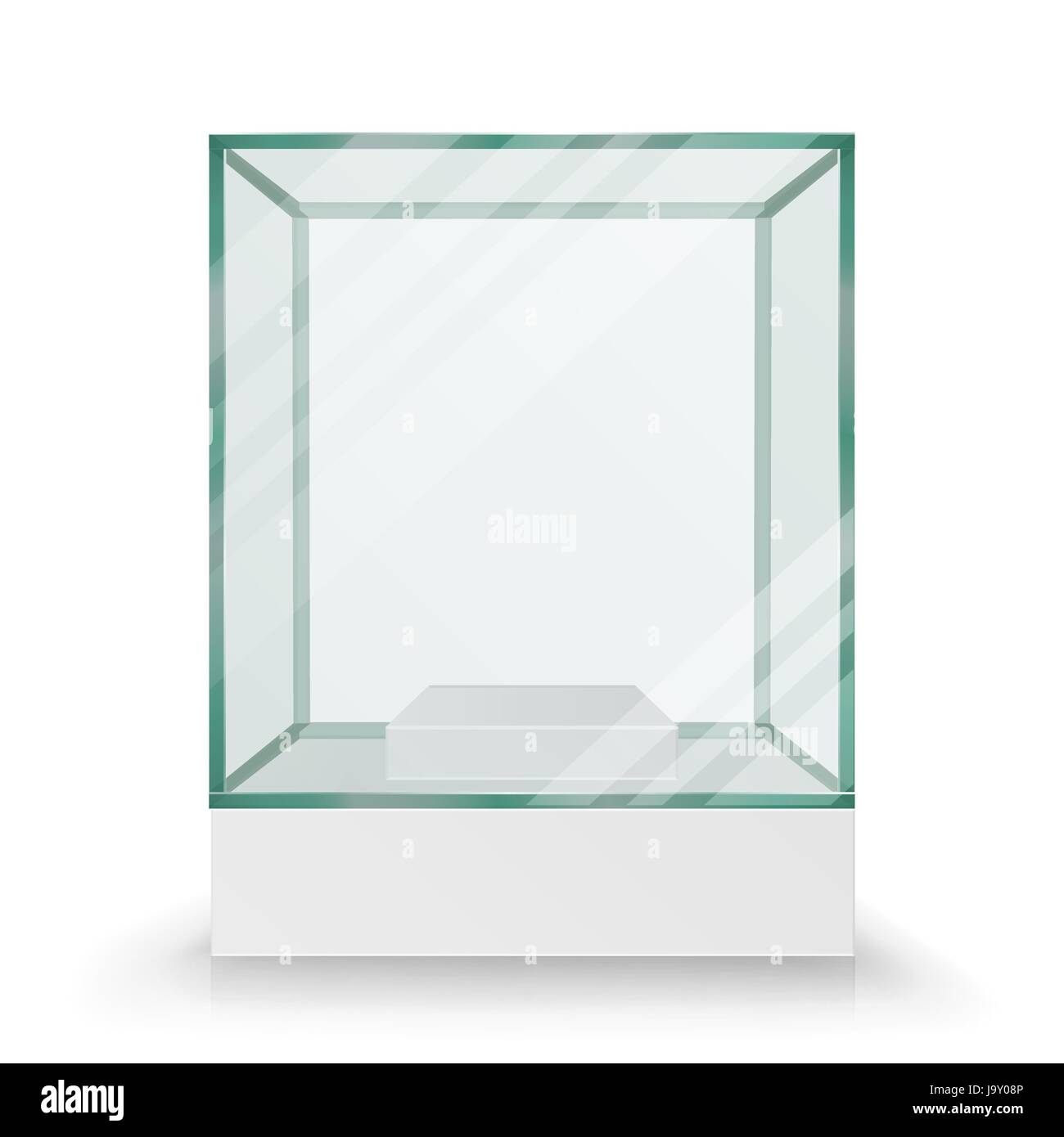Empty Transparent Glass Box Cube Vector. Realistic Cube Stock Vector ...