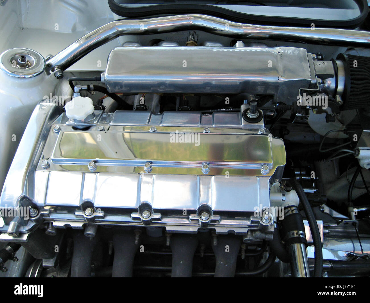 engine of turbo rs tuningcar Stock Photo