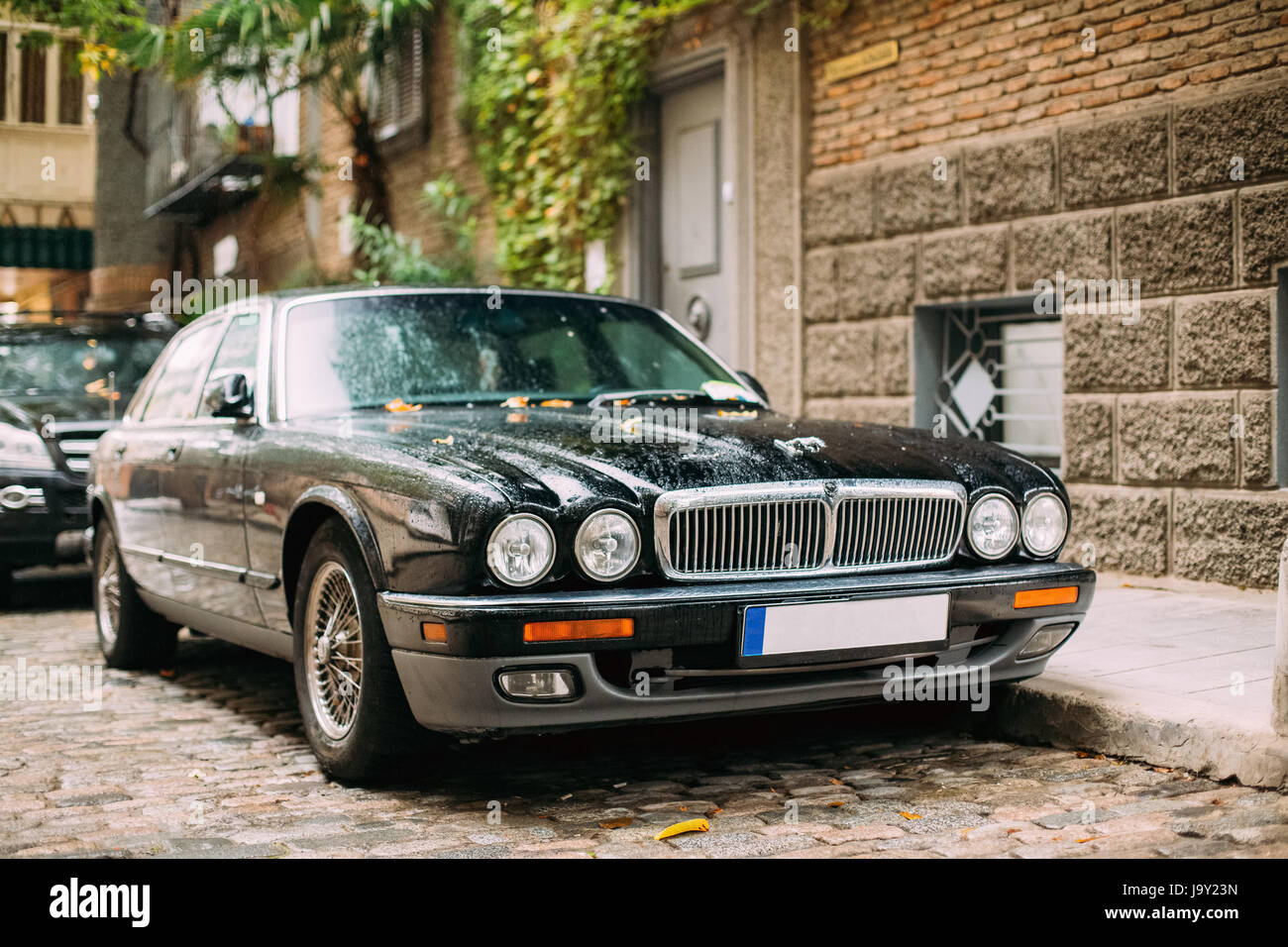 Tbilisi, Georgia - October 22, 2016:  The Jaguar XJ (X308) Sedan Car Parked In Street.  Jaguar Xj X308 Is A Luxury Saloon Manufactured And Sold By Jag Stock Photo