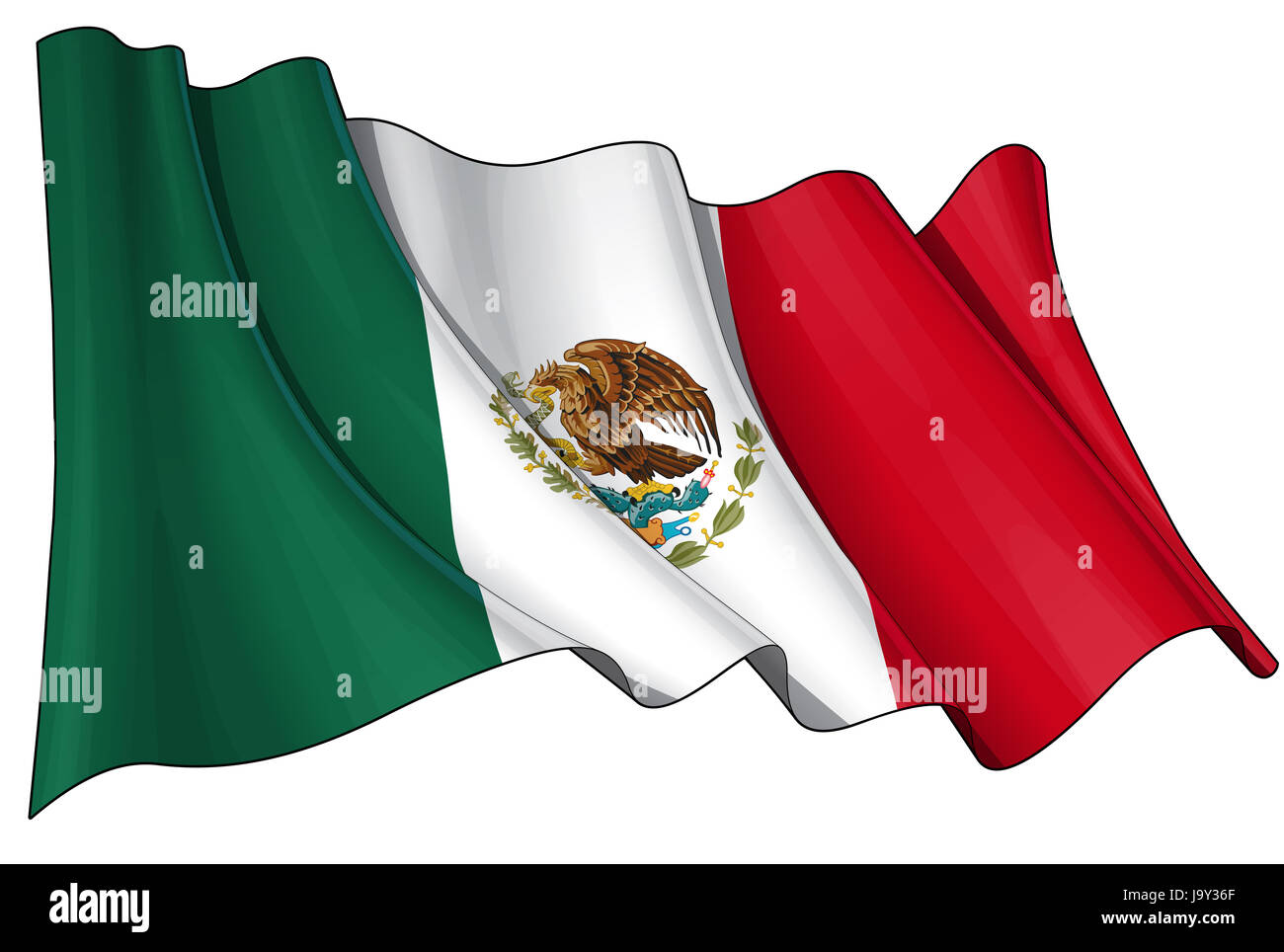 central america, flag, mexico, emblem, green, central america, illustration, Stock Photo