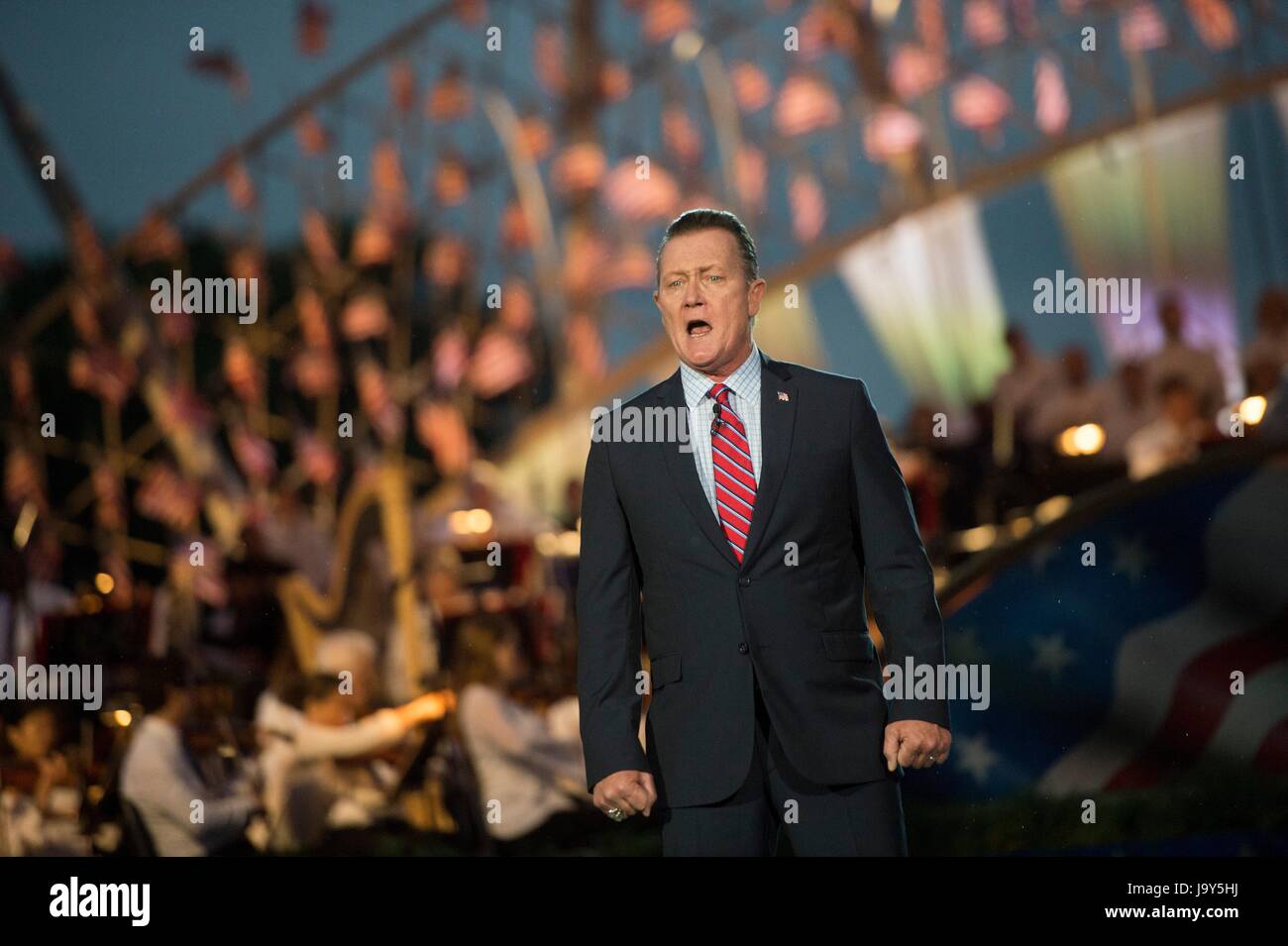 Actor Robert Patrick performs during the National Memorial Day Concert at the U.S. Capitol west lawn May 28, 2017 in Washington, DC.     (photo by Dominique A. Pineiro /DoD via Planetpix) Stock Photo