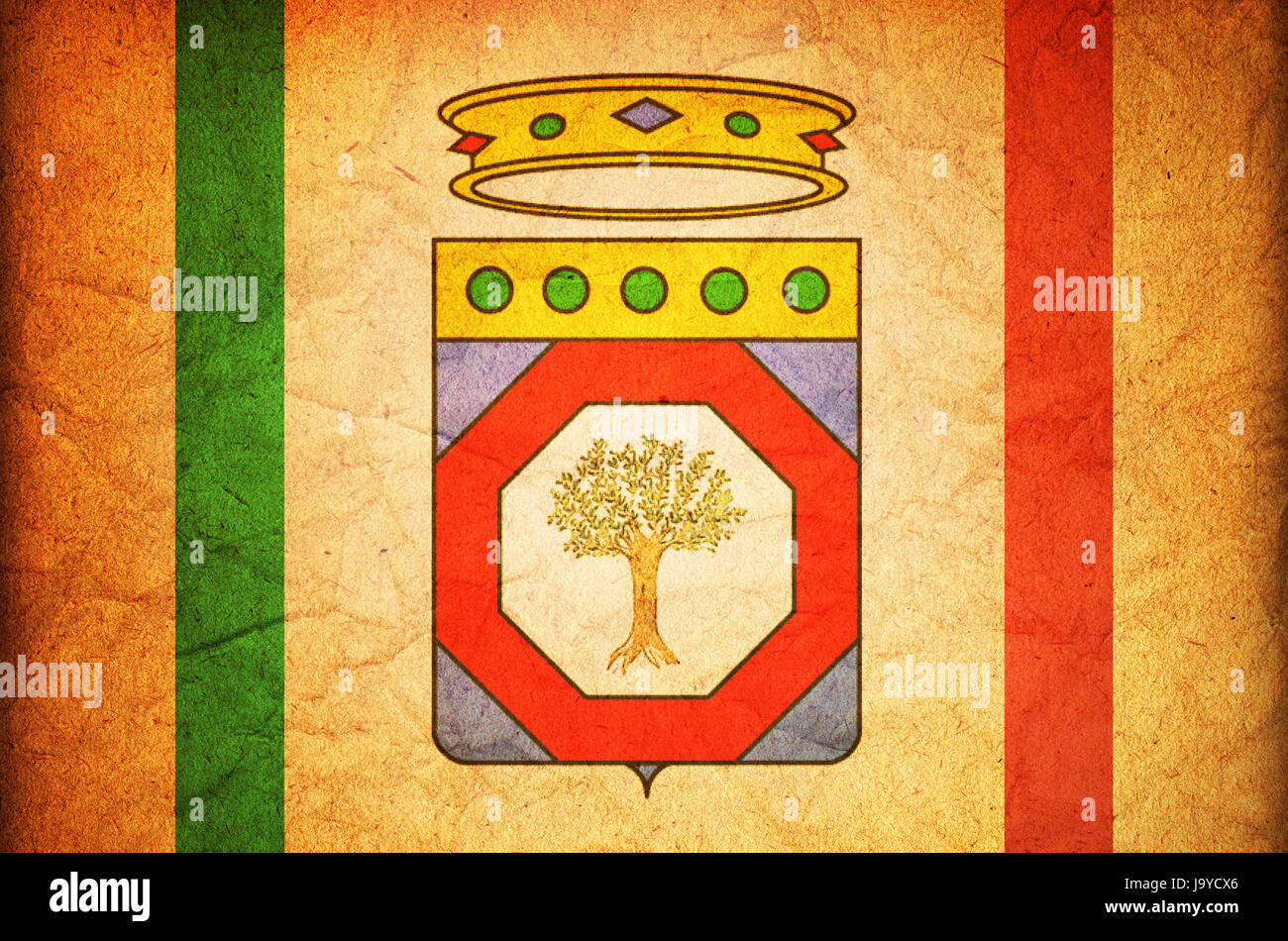 isolated, emblem, vintage, illustration, flag, region, sign, province ...