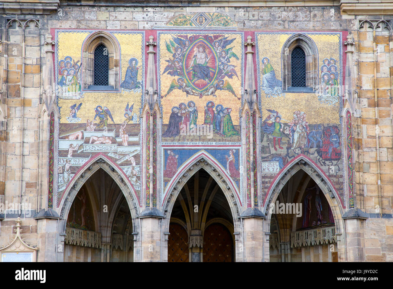 Great South Tower of St. Vitus Cathedral in Prague, Czech Republic Stock Photo