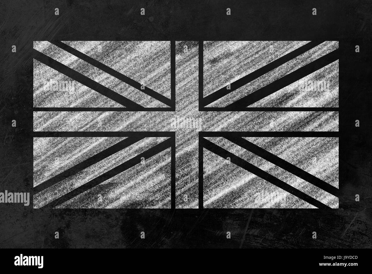 uk flag on a blackboard Stock Photo