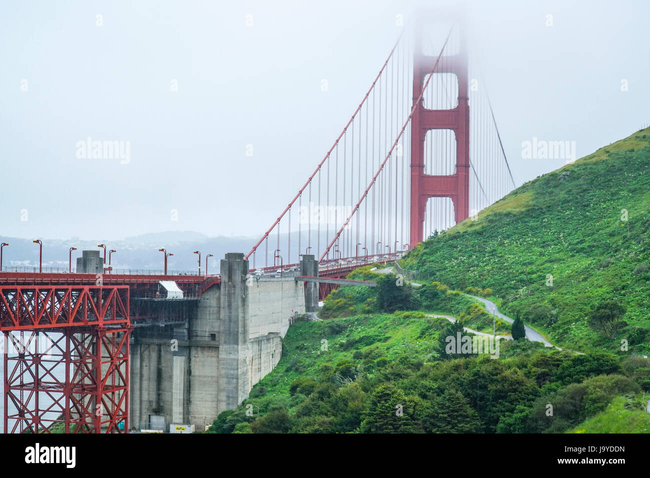 The Golden Gate Bridge San Francisco on a misty day - SAN FRANCISCO ...