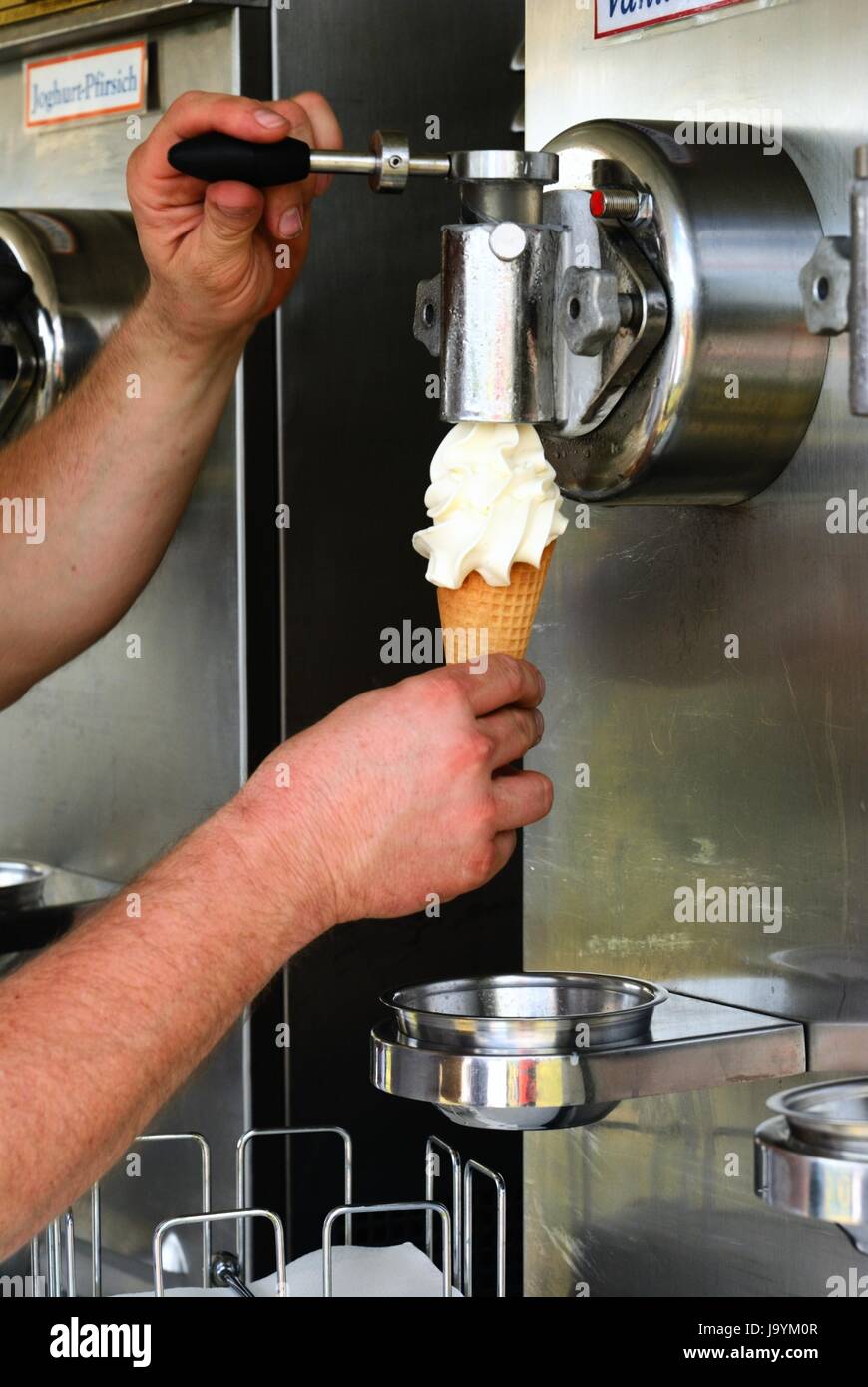 soft ice cream machine Stock Photo
