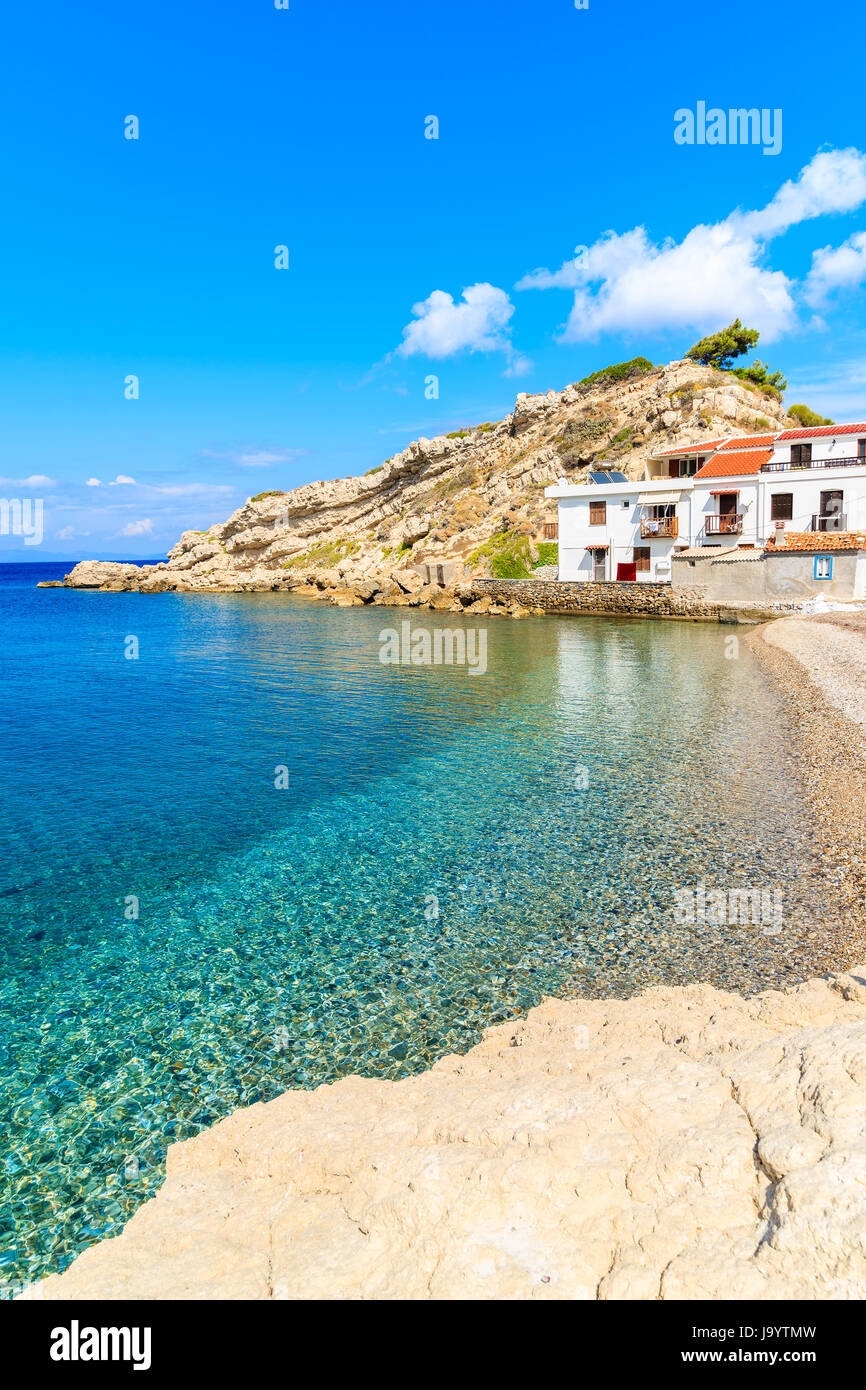 Greece beach house hi-res stock photography and images - Alamy, image size:866x1390