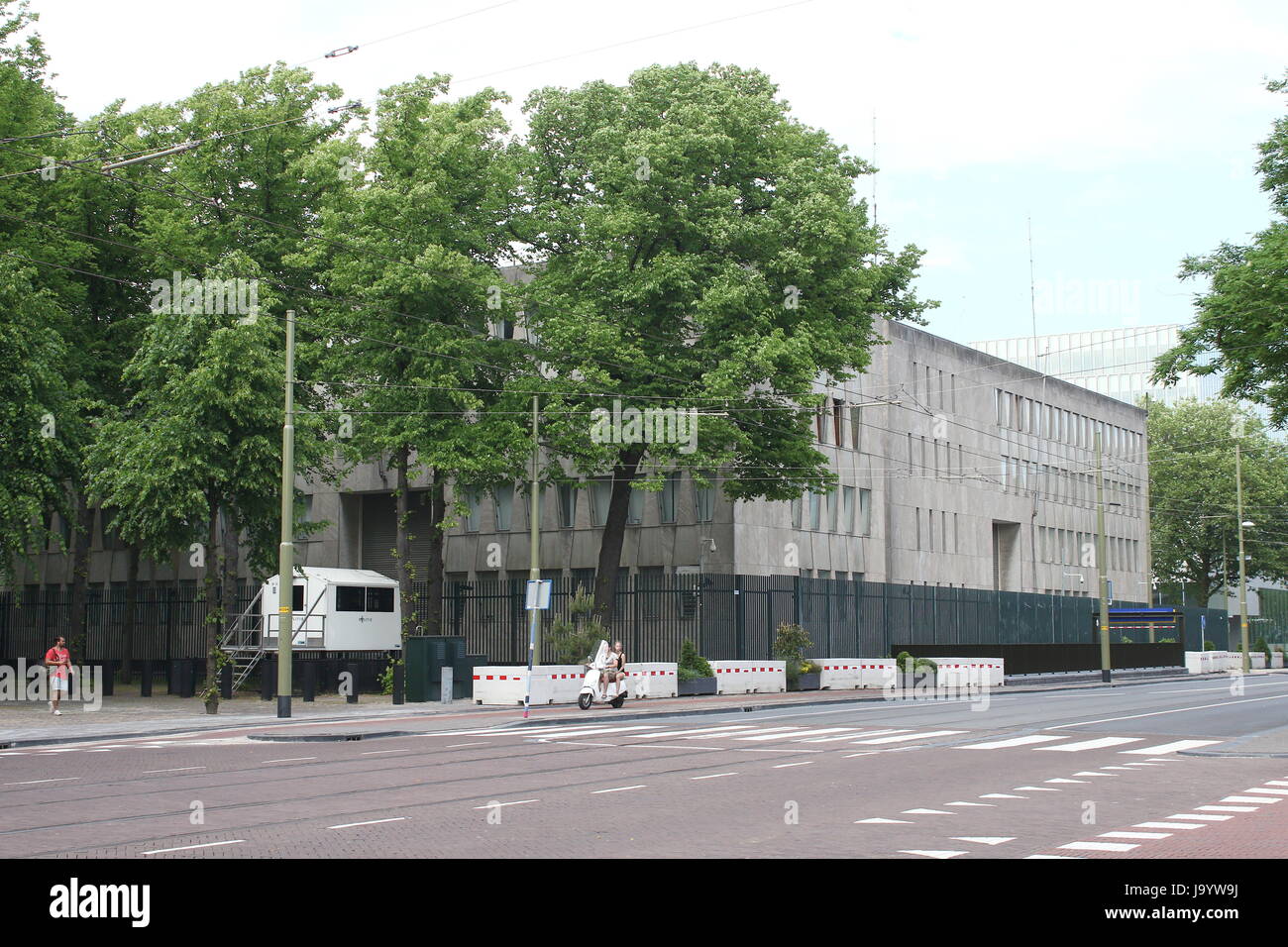 American Embassy at Lange Voorhout street, The Hague (Den Haag), Netherlands. (summer 2017) Stock Photo