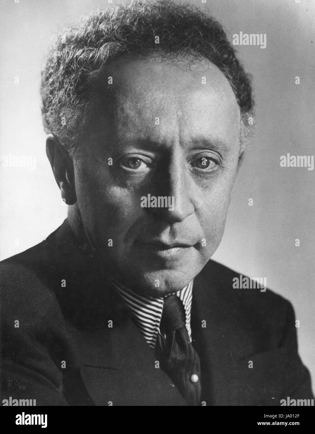Portrait of Arthur Rubenstein, Polish-American classical pianist, New York, NY, 1950. Stock Photo