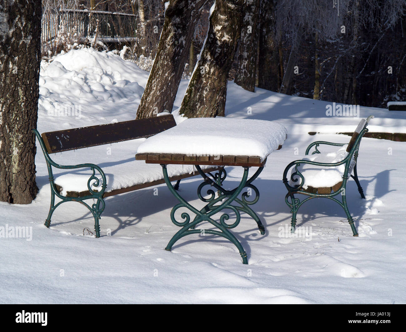 winter, cold, snowy, seat, resting place, snow, bench, park bench ...