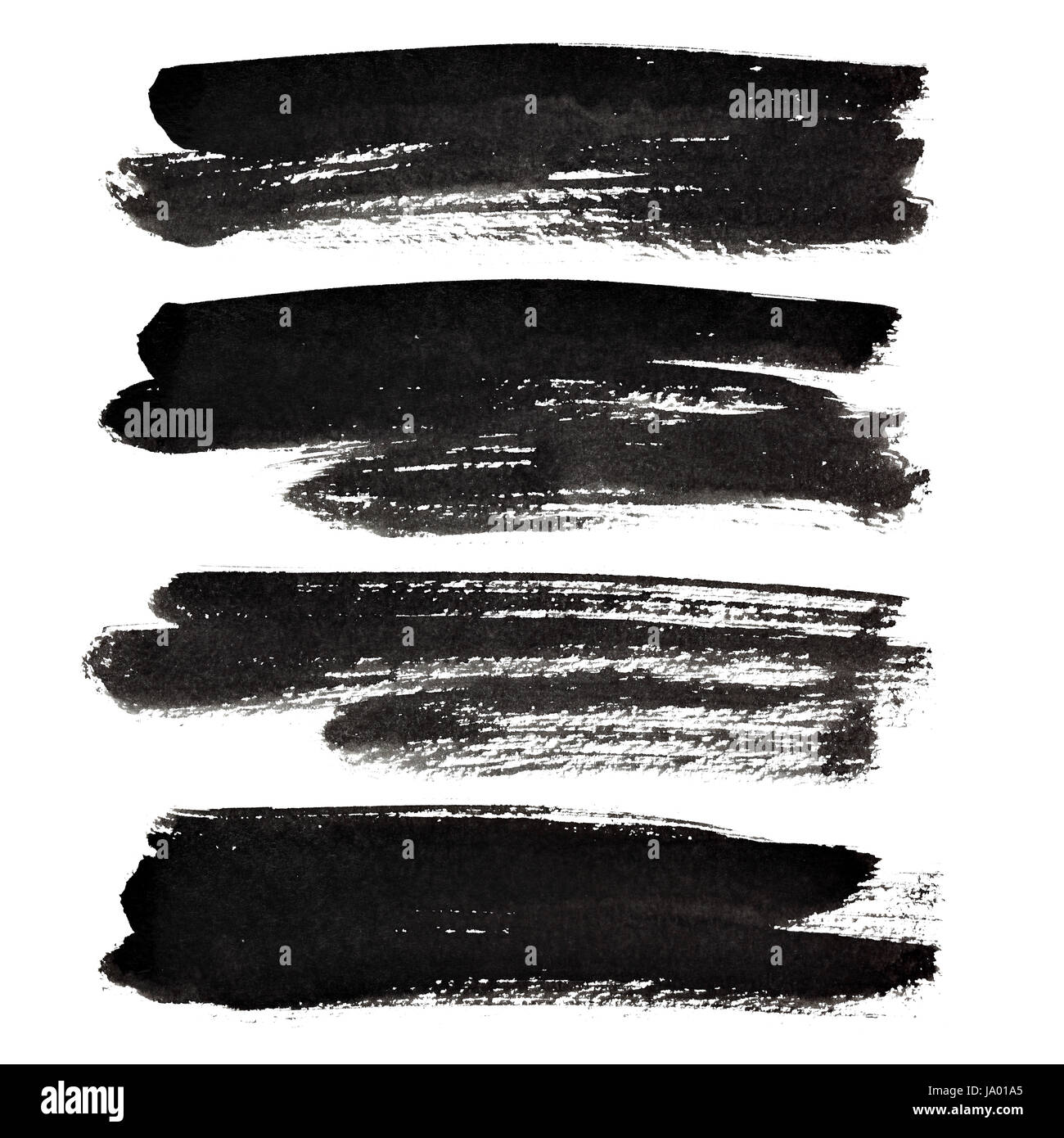 Black brush strokes isolated on the white background Stock Photo - Alamy