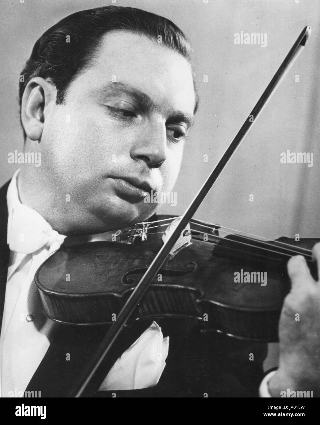 Portrait of violinist Isaac Stern, New York, New York, 05/29/1951 Stock Photo