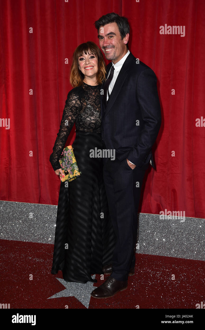 Zoe Henry and Jeff Hordley attending the British Soap Awards 2017 at