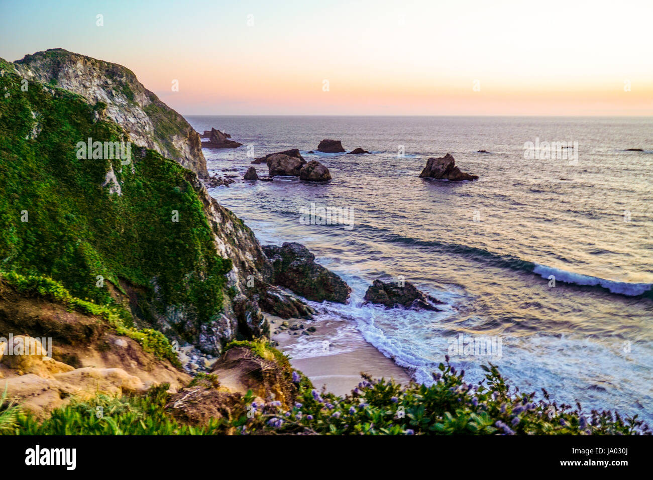 Amazing view over the Pacific Coast at Big Sur California Stock Photo ...