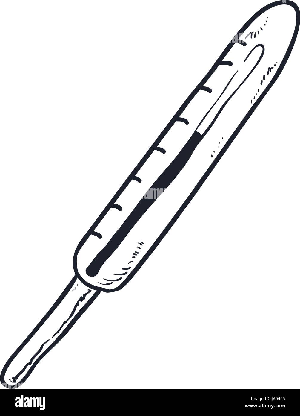 Medical thermometer draw Stock Vector Image & Art Alamy