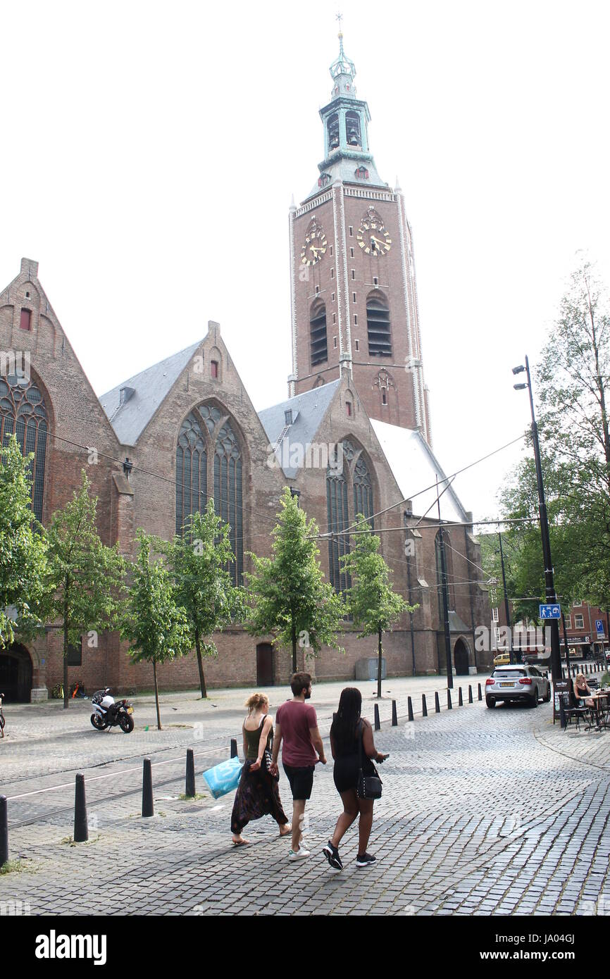 Grote of Sint-Jacobskerk (Great Church or St. James Church) is a landmark Protestant church in central The Hague, Netherlands. Stock Photo