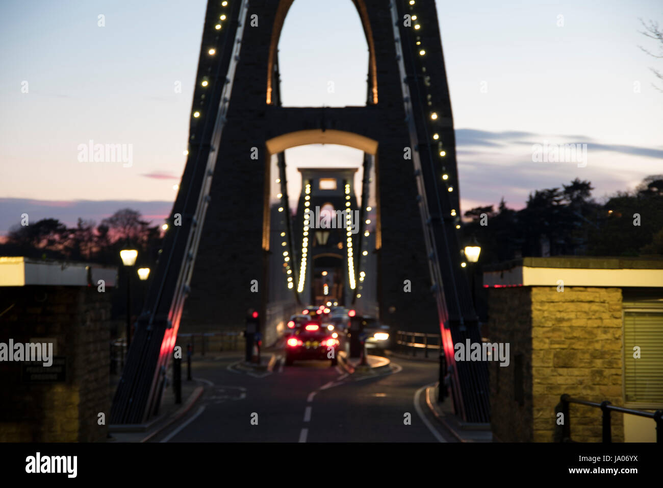 Views from Clifton Suspension Bridge in Bristol and Somerset UK Stock Photo