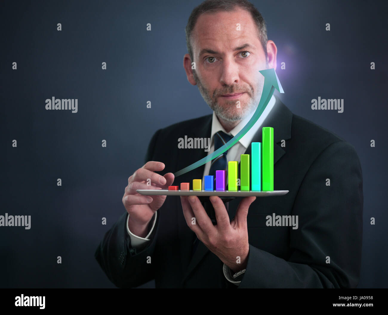 business man, businessman, graph, success, humans, human beings, people ...