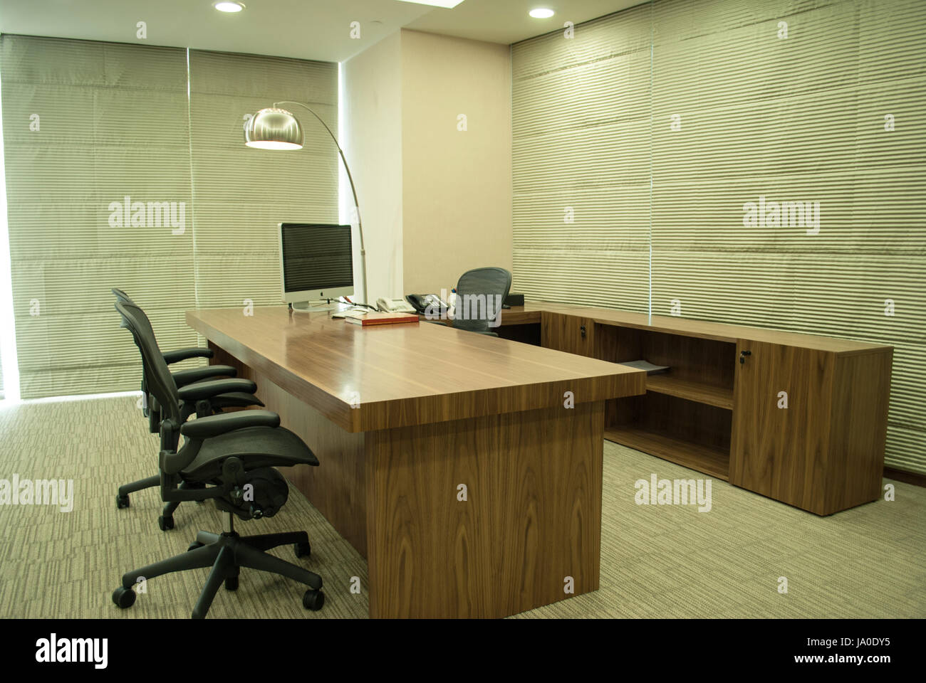 MD cabin 3D render office interior competitions with white and wallpaper  Stock Photo Picture And Low Budget Royalty Free Image Pic ESY059286968   agefotostock