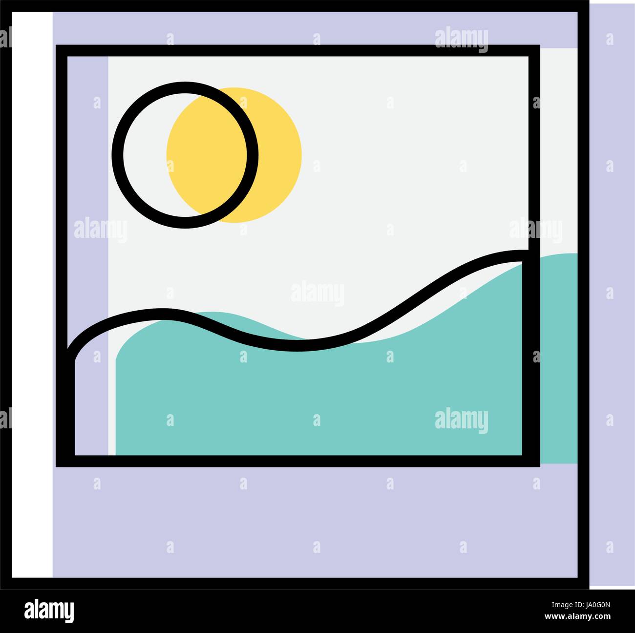 picture of landscape with border design Stock Vector Image & Art - Alamy